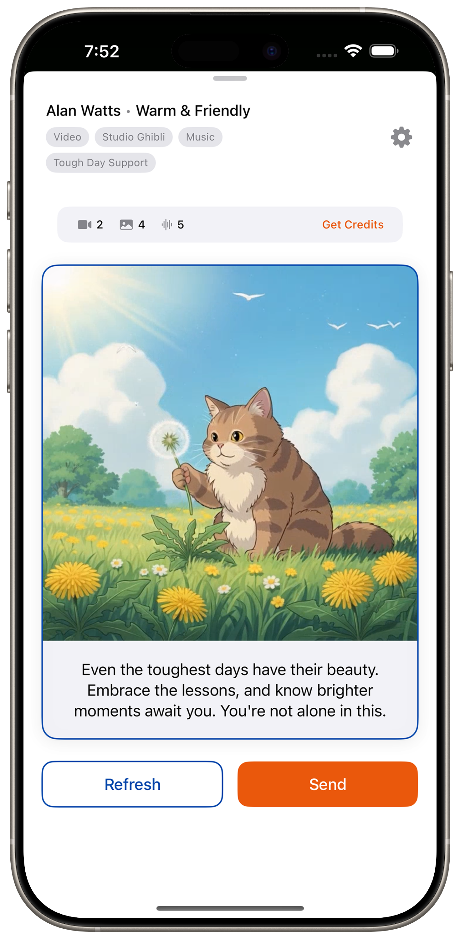 Catspaw iMessage App Interface